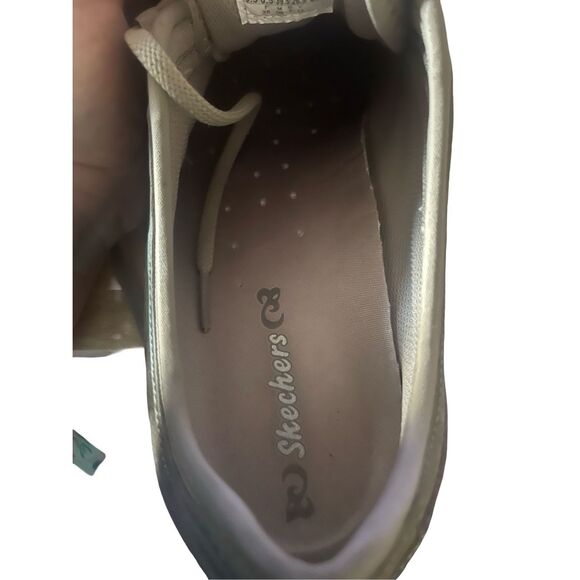 Skechers Womens Brown and Gold Lace Up Walking Athletic Sneakers Shoes Size 9.5 - Picture 6 of 12